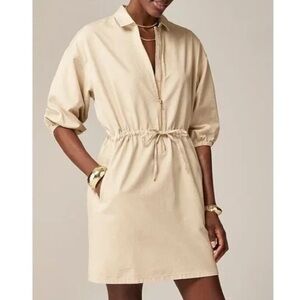 EUC Jcrew Cinched Waist Zip Dress